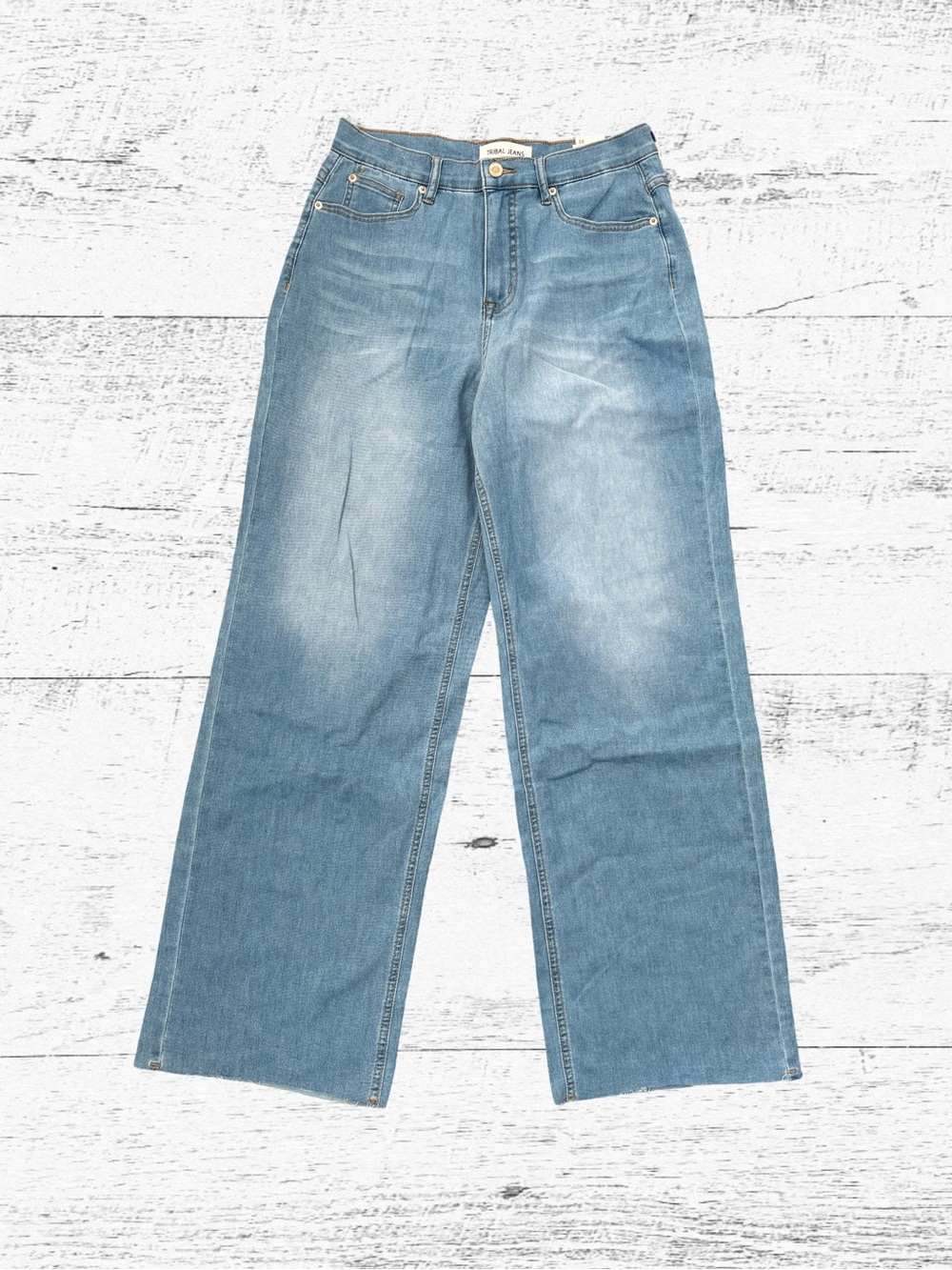 Tribal Light Blue Wide Leg Women's Jeans